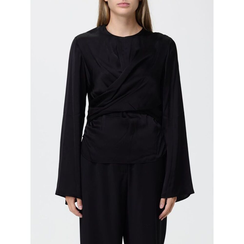 Isabel Marant Women Isabel Marant Draped Long-Sleeved Viscose Evening Top
